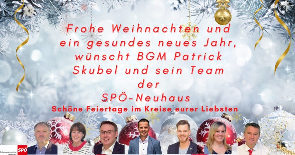 Frohe Weihnachten und ein gesundes neues Jahr