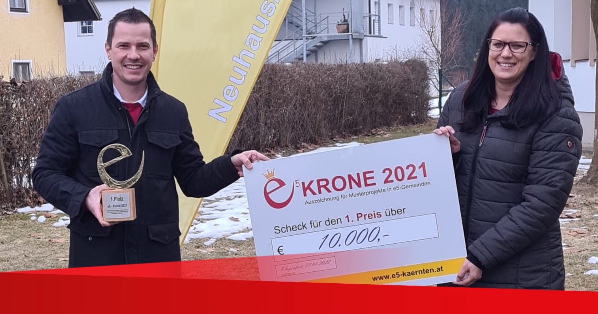 Jahresauftakt der e5-Gemeinden: &bdquo;e5-Krone 2021&ldquo; geht an Neuhaus